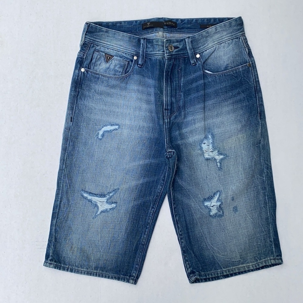 New GUESS Slim Denim Shorts SZ 32